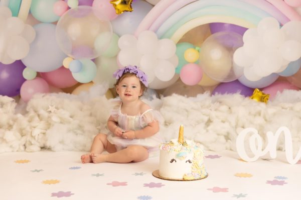 girl at unicorn photography session