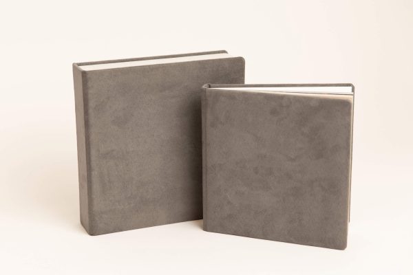 gray luxury album and matching box