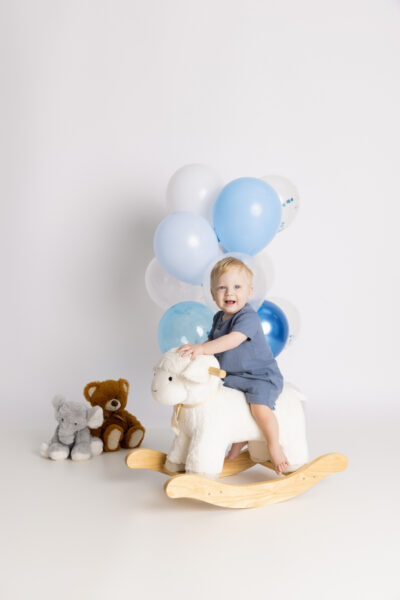 Baby milestone photography in Chicago capturing first year growth and personality