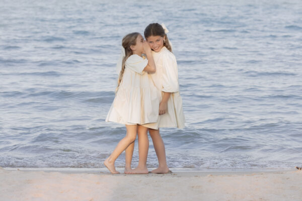 candid moment of girls at a beach